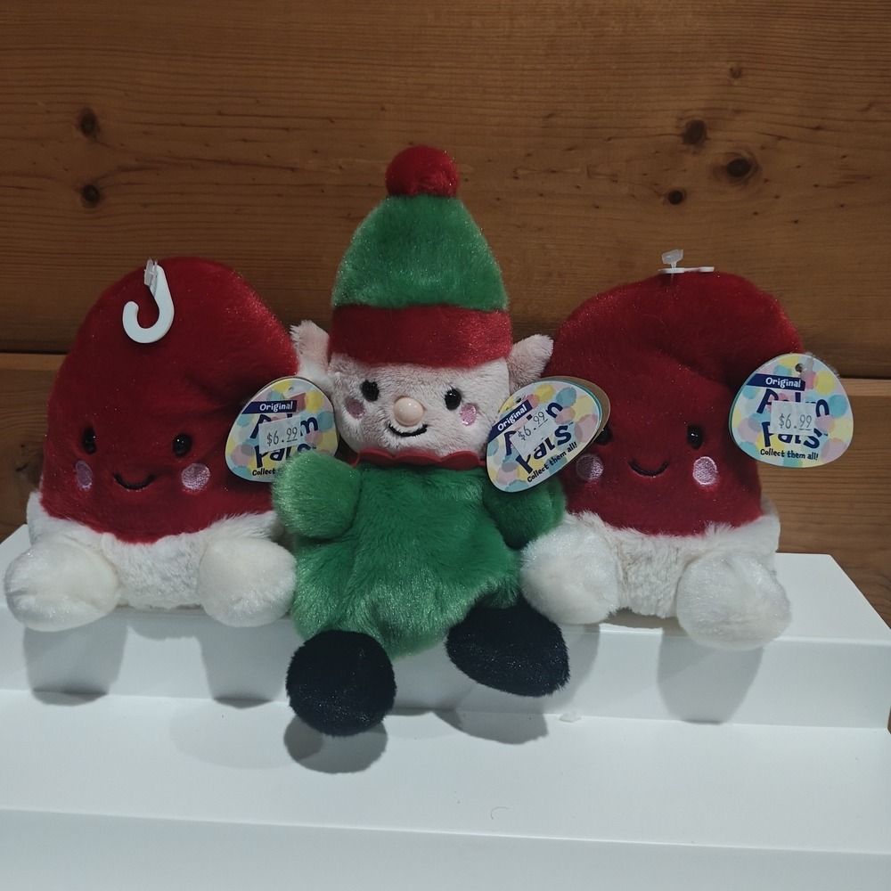 Lot of 9 Christmas Themed Palm Pals Plush Santa Clause Ginger Bread Yeti Elf D41 - Picture 5 of 5